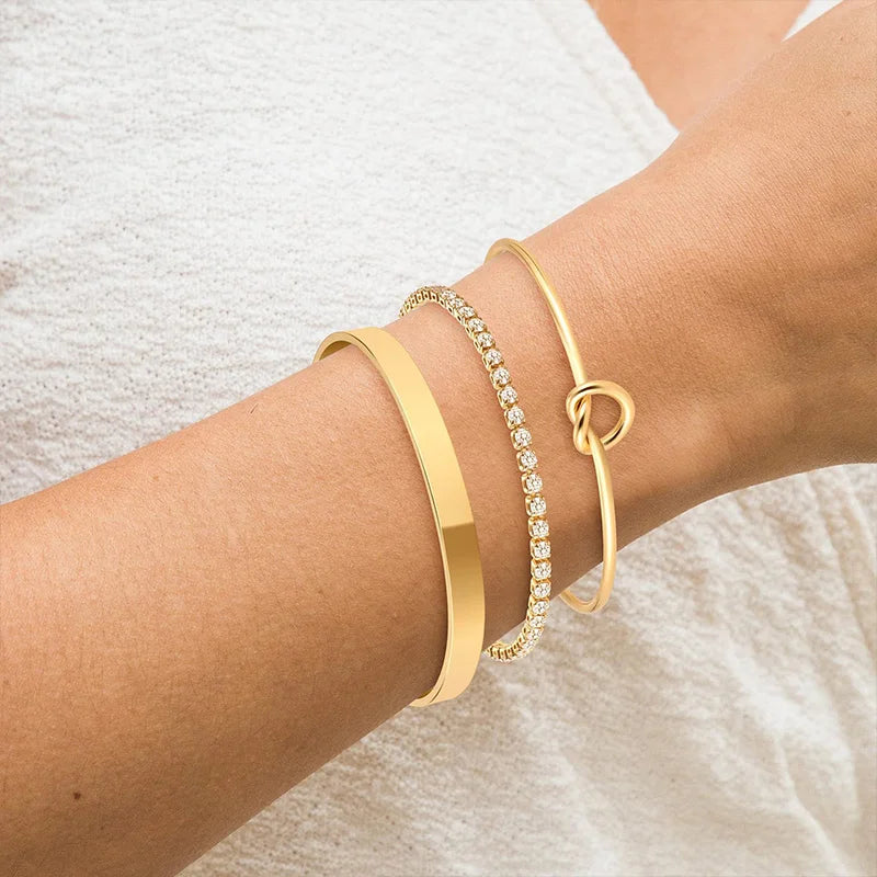 Jonc Géométrique Minimaliste en Acier Inoxydable | Bangle Anti-Allergène | THIMALA ACCESSORIES